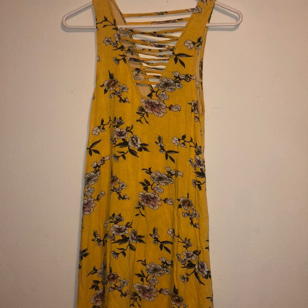 Yellow floral dress